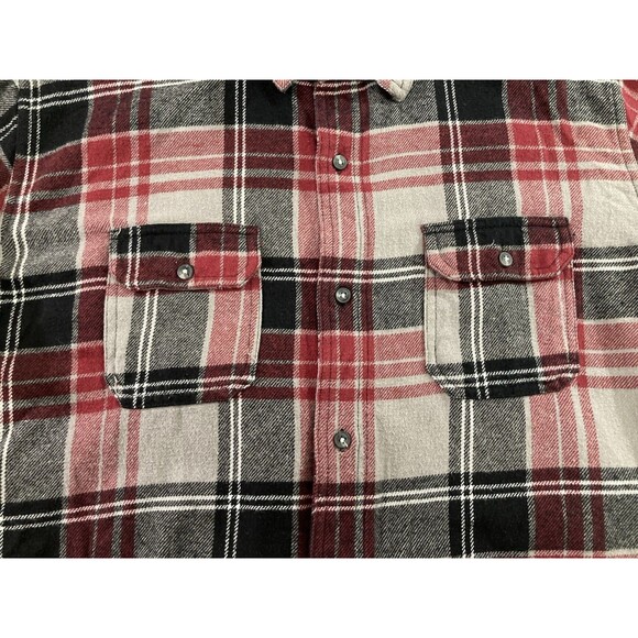PD&C Men’s XXL Plaid Flannel Button Down Shirt Long Sleeve Casual Outdoor - Picture 5 of 9